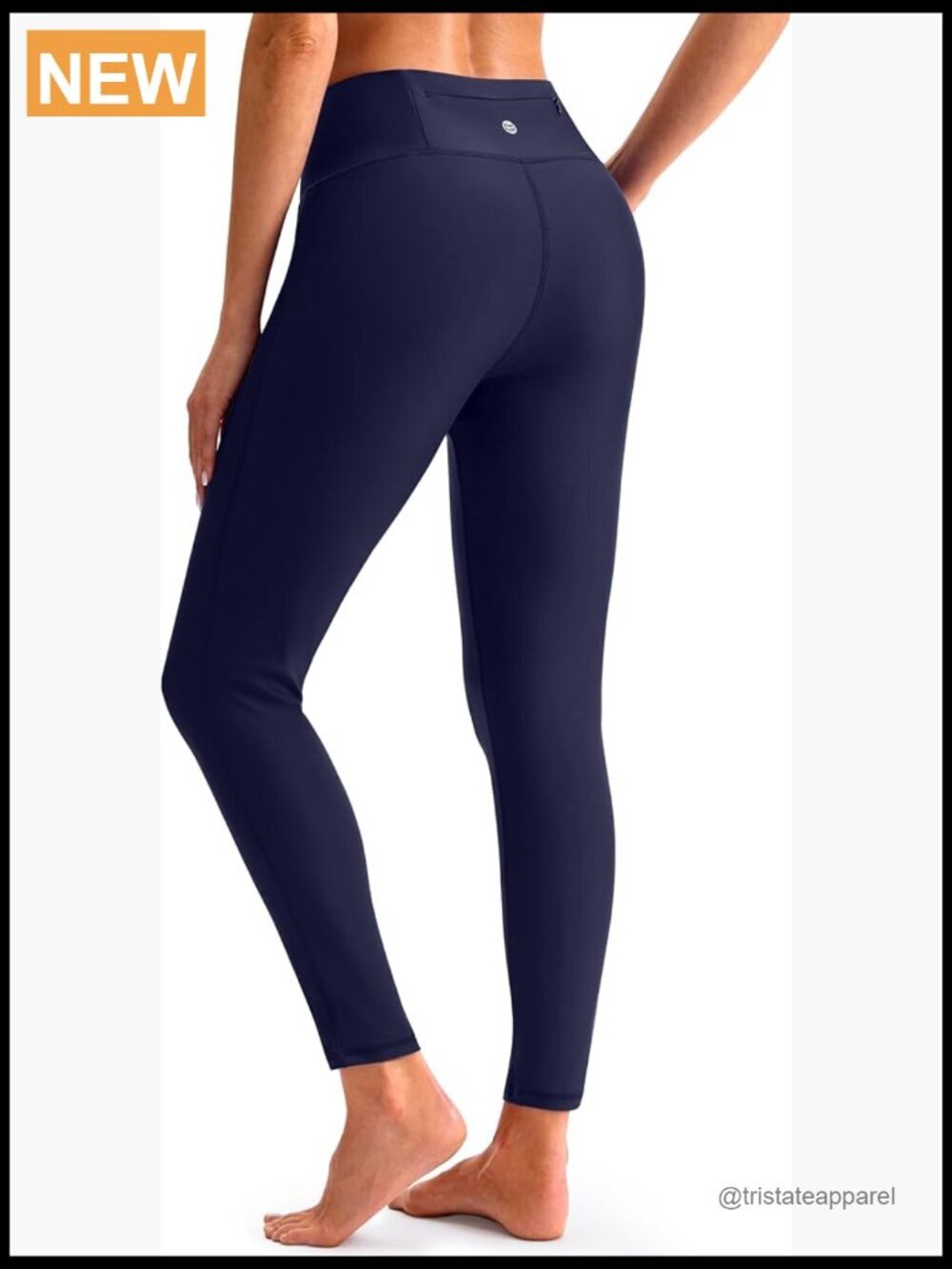 UPF 50+ High Waisted Swim Pants with Zipper Pocket Quick Dry Long Rash Guard